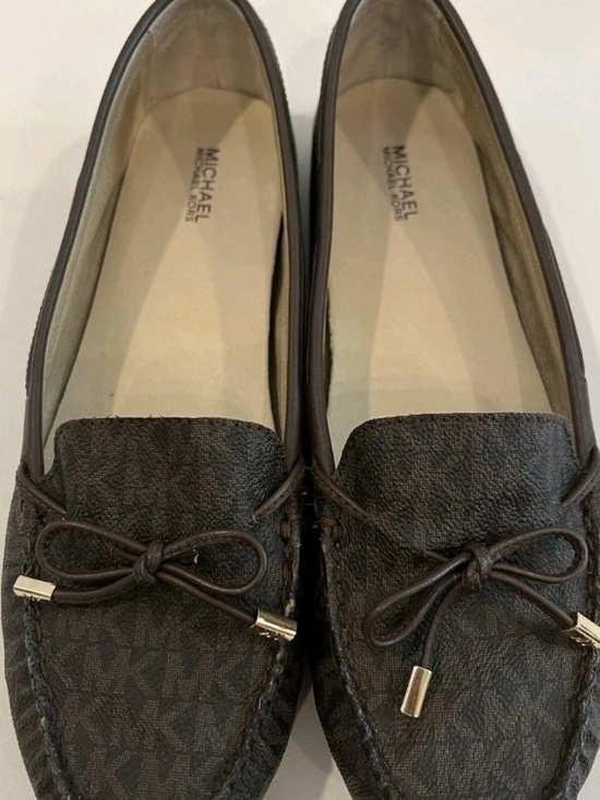 Michael Kors Shoes - Michael Kors Dark Brown Logo Bow Moccasin Loafers